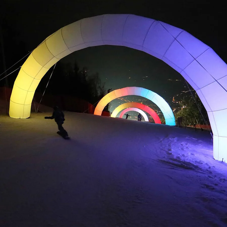 

Изготовленная надувная круглая арка со светодиодной подсветкой для ночного мероприятия/украшения входа