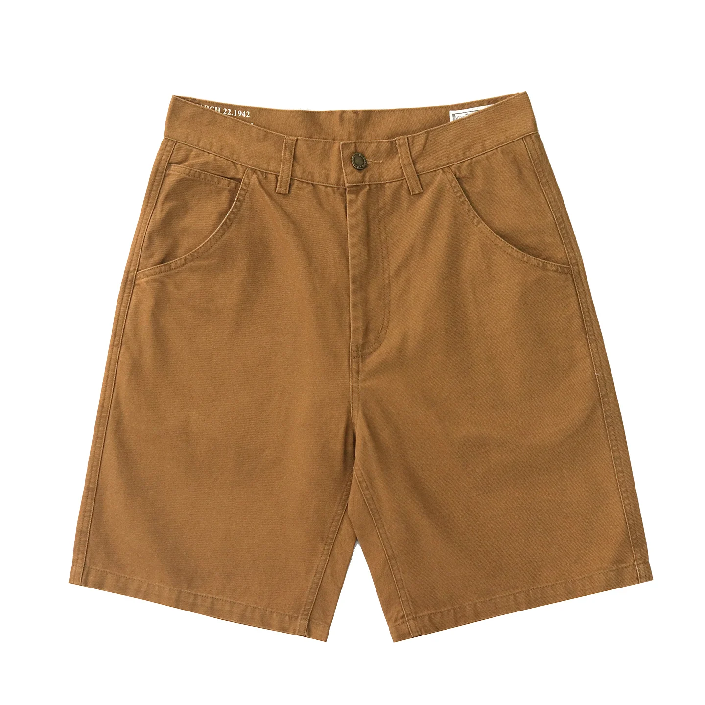 American retro shorts men's summer wear washing and old cotton canvas straight loose casual work trousers