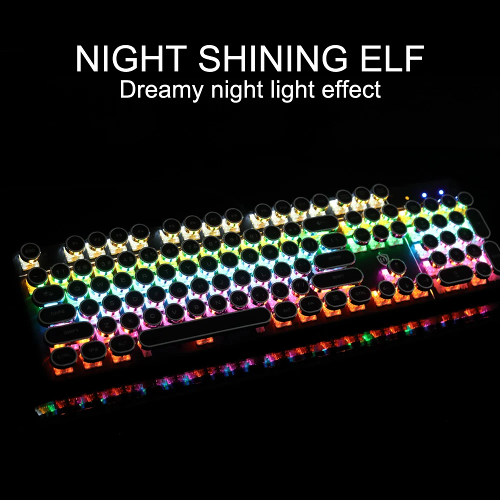 104 Keys English Keycaps Black White Personalize DIY For RGB Backlight Gaming Mechanical Keyboard Vintage Game Keyboard image 4