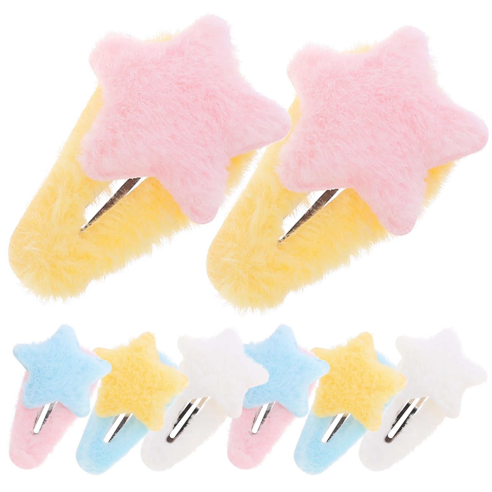 

8 Pcs Hair Clip Star Clips Girl Accessories for Girls Colourful Small Barrettes Styling Button