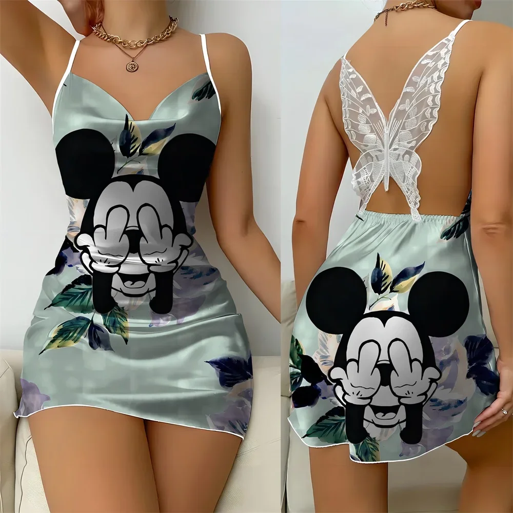 Fashion Women Pajama Summer Woman 2024 Sexy Nightgown Cartoon Style Women Nightgowns New Dress Women's Nightwear Free Delivery