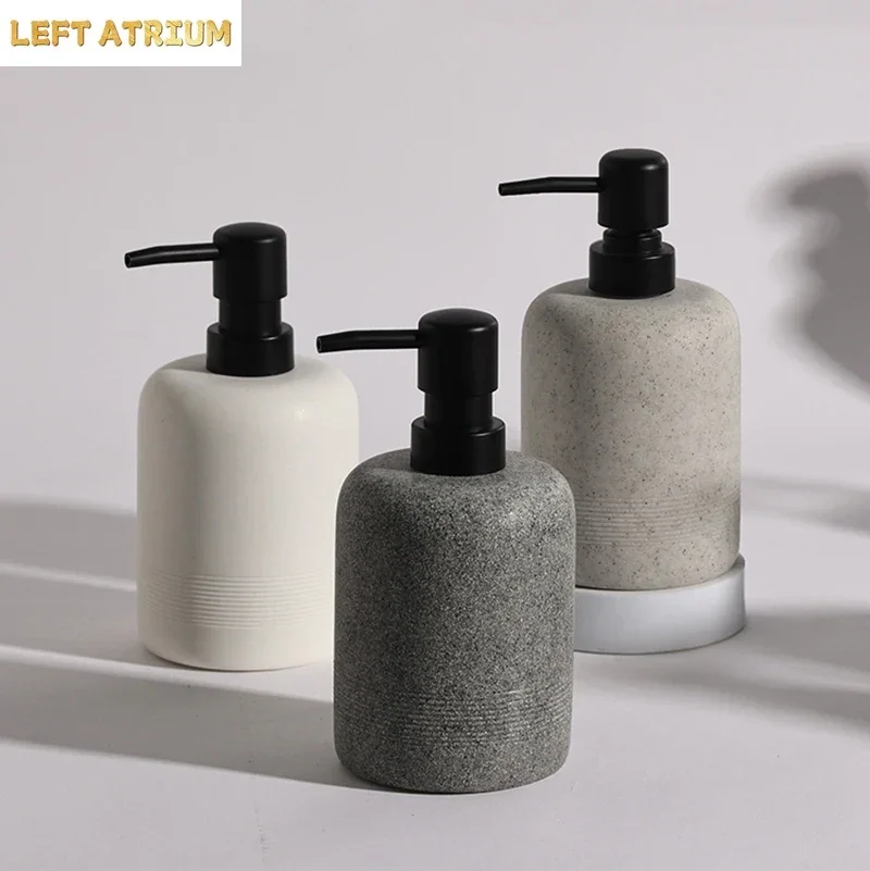 High Beauty Sandstone Lotion Bottle Bathroom Creative Soap Dispenser Shampoo Bottle Hand Soap Bottle Household Bathroom Supplies