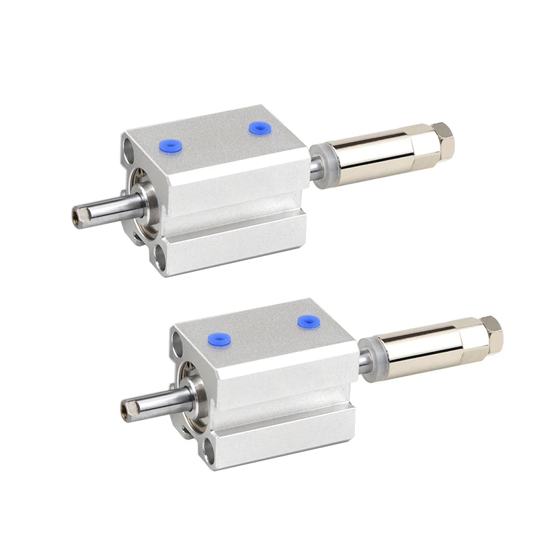 SDAJ12/16mm Double Acting Piston Tools Aluminum Alloy Adjustable Stroke Compact Thin Air Pneumatic Cylinder