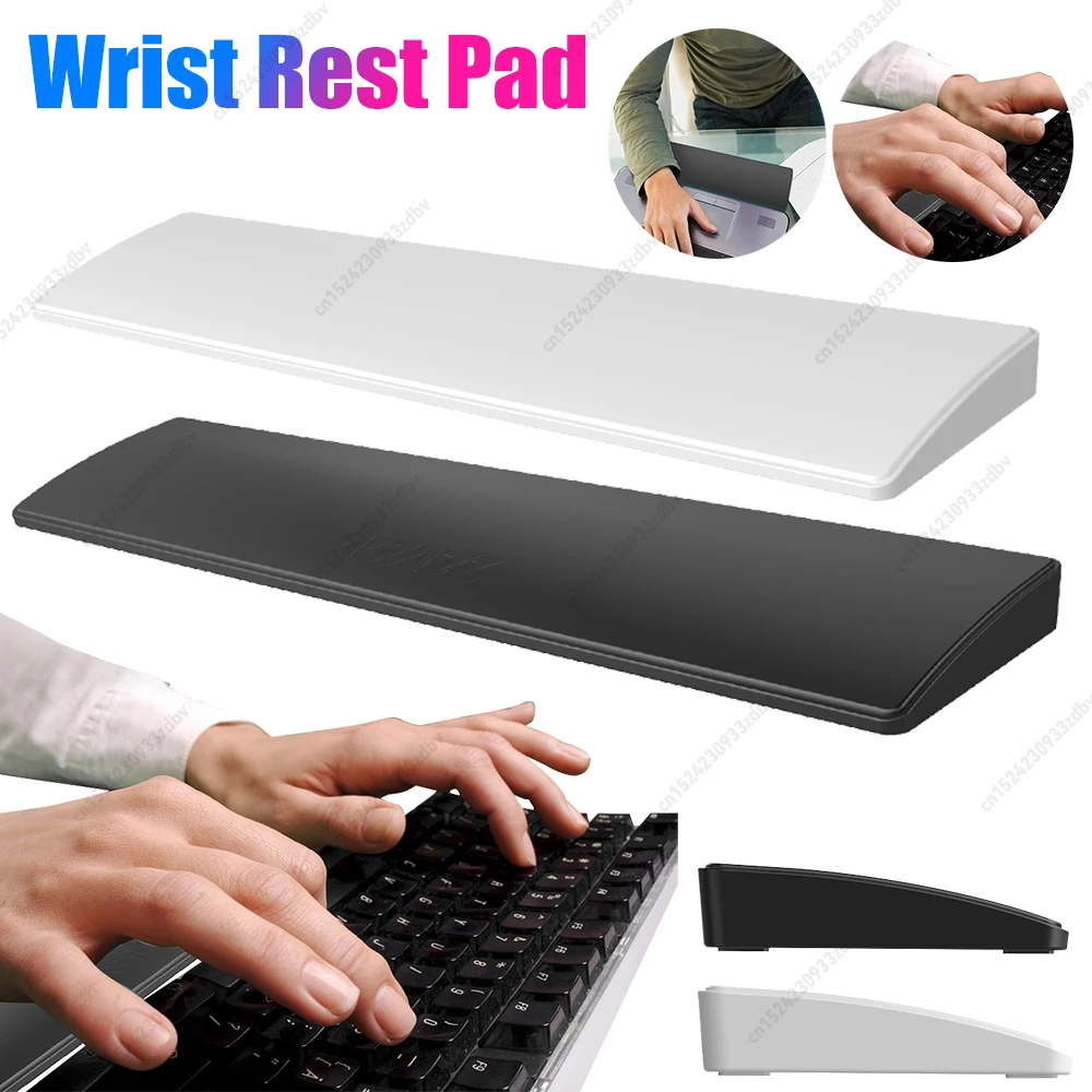 Memory Foam 81-Key Keyboard Wrist Rest PU Leather Ergonomic Non-Slip Pad 8° Tilt Hand Support for 81-Key TKL Keyboard
