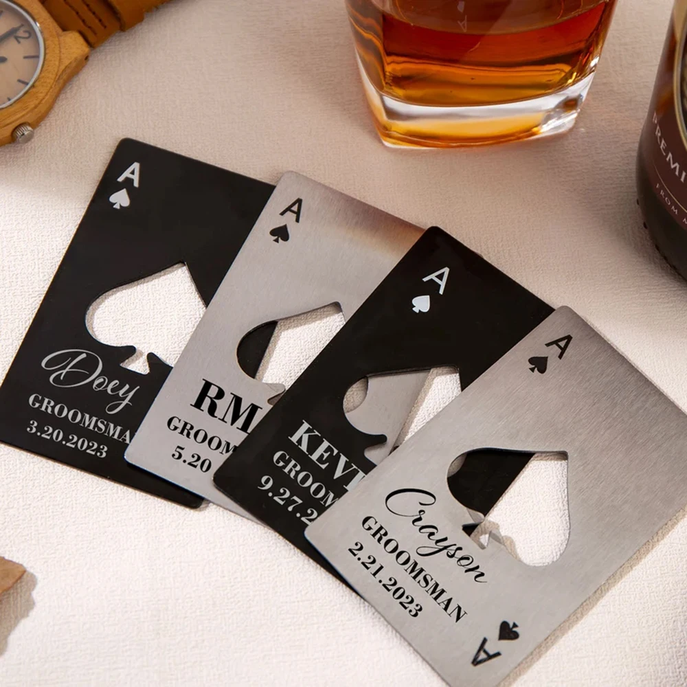 Personalized Ace Of Spades Bottle Opener Birthday Gift Brewery Hotel Restaurant Logo Custom Wedding Party Favors Private Gifts