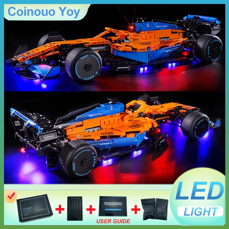 

ЛЕГКА для LEGO 42141 Formula 1, гоночный автомобиль, блок, игрушка «сделай сам» (без блоков, модель, только светодиодный светильник), набор светильников, подарок для ребенка