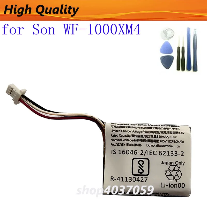 

Аккумулятор для наушников 500 мАч LP702428 для Son WF-1000XM4, чехол для зарядки, чехол для зарядного устройства, аккумулятор Batteria с инструментами
