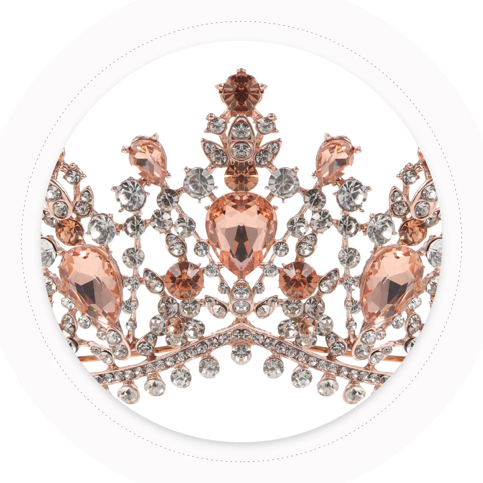 

Women Crown Handmade Rose Hair Band Artificial Rhinestone Bridal Headdress Wedding Hair Accessories Bride Headband