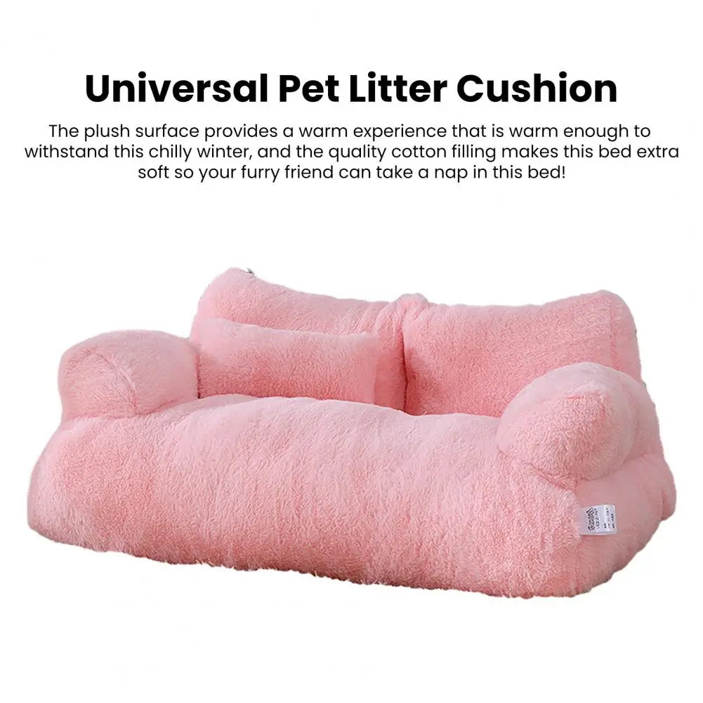 Divano letto per animali domestici rosa, morbido e confortevole letto per animali domestici con fodera lavabile rimovibile, cuscino per dormire per gatti antiscivolo, soffice divano in peluche