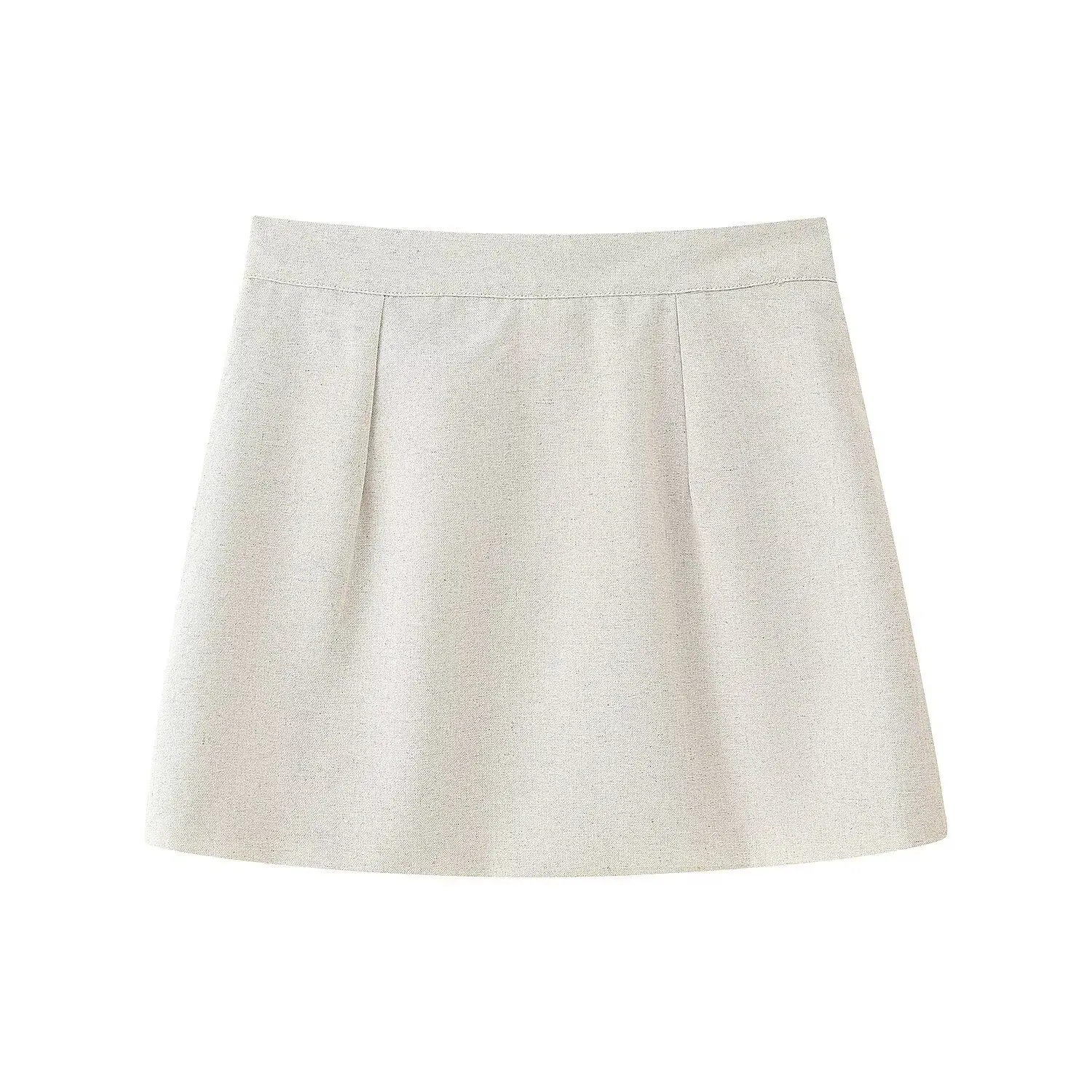 2025 مجموعة جديدة المرأة غير المتماثلة مشبك سترة تنورة قصيرة مجموعة الجولة الرقبة أكمام أعلى ألف خط تنورة الصيف جديد مجموعة أنيقة غير رسمية