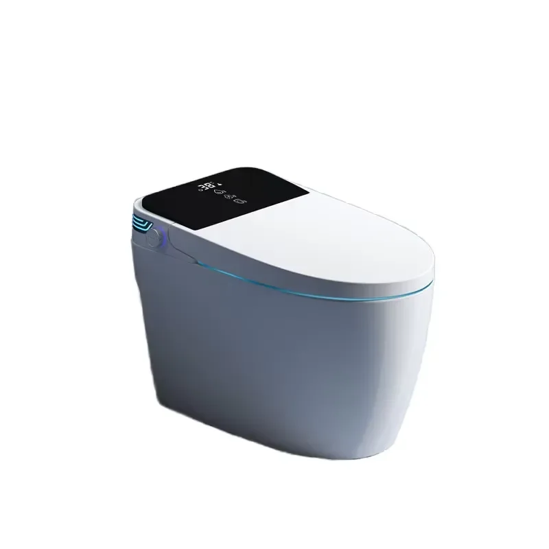 Modern Smart Bidet Toilet Seat Cover with Auto-Water Spraying & Seat Heating for Public WC with Elongated Bowl Remote Control