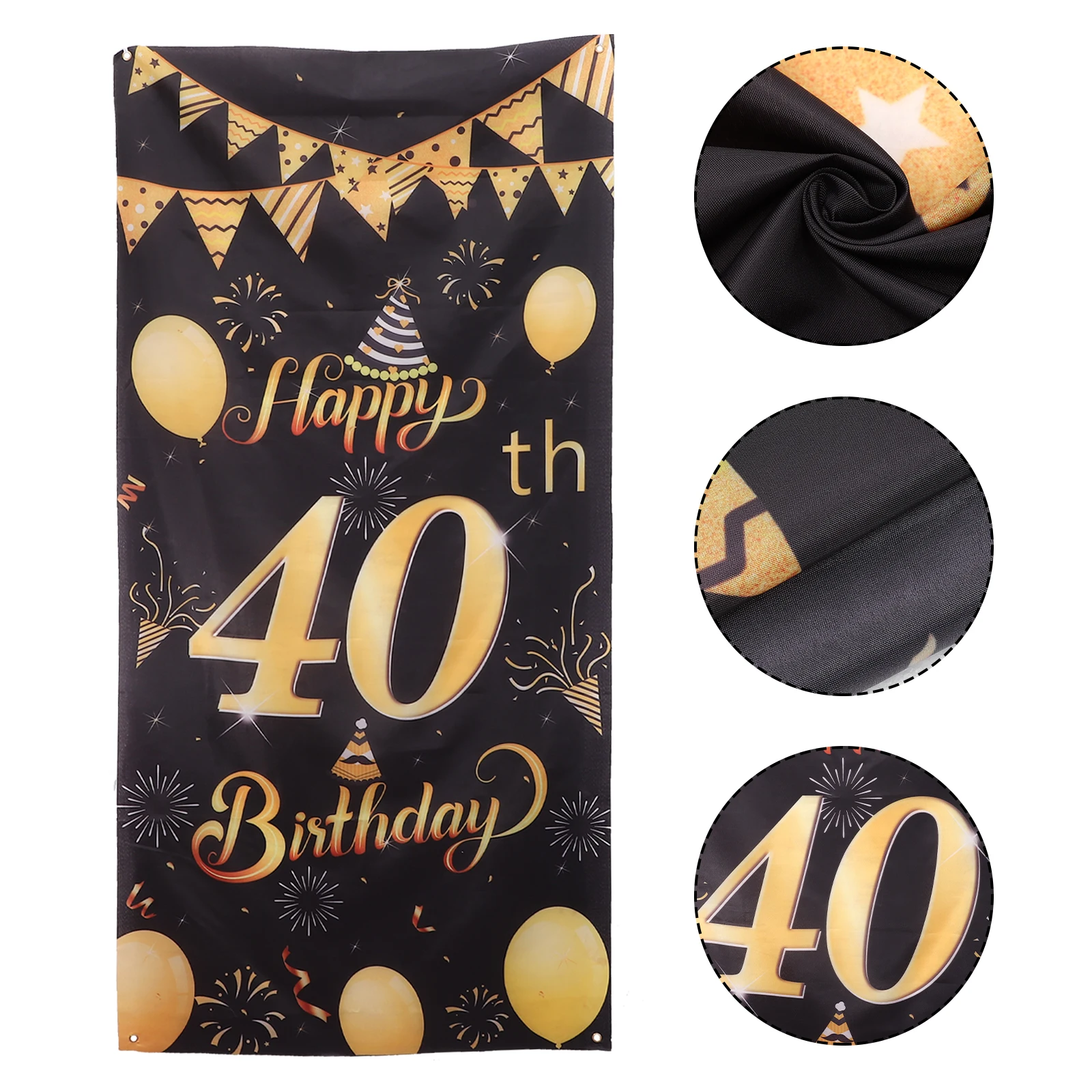 

Birthday Background Polyester Banner Photo Shoot Party Hanging Ornament Backdrop Birthday Hanging Banner Decor Party Supplies