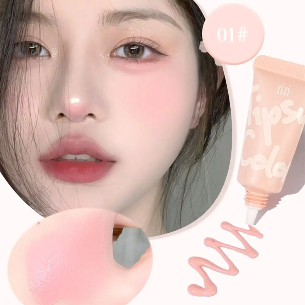 2 in 1 Liquid Blush Cream Eyeshadow Velvet Matte Pink Tint Face Smudge Contour per illuminare il trucco Cheek Natural Blusher Ea I9Q5