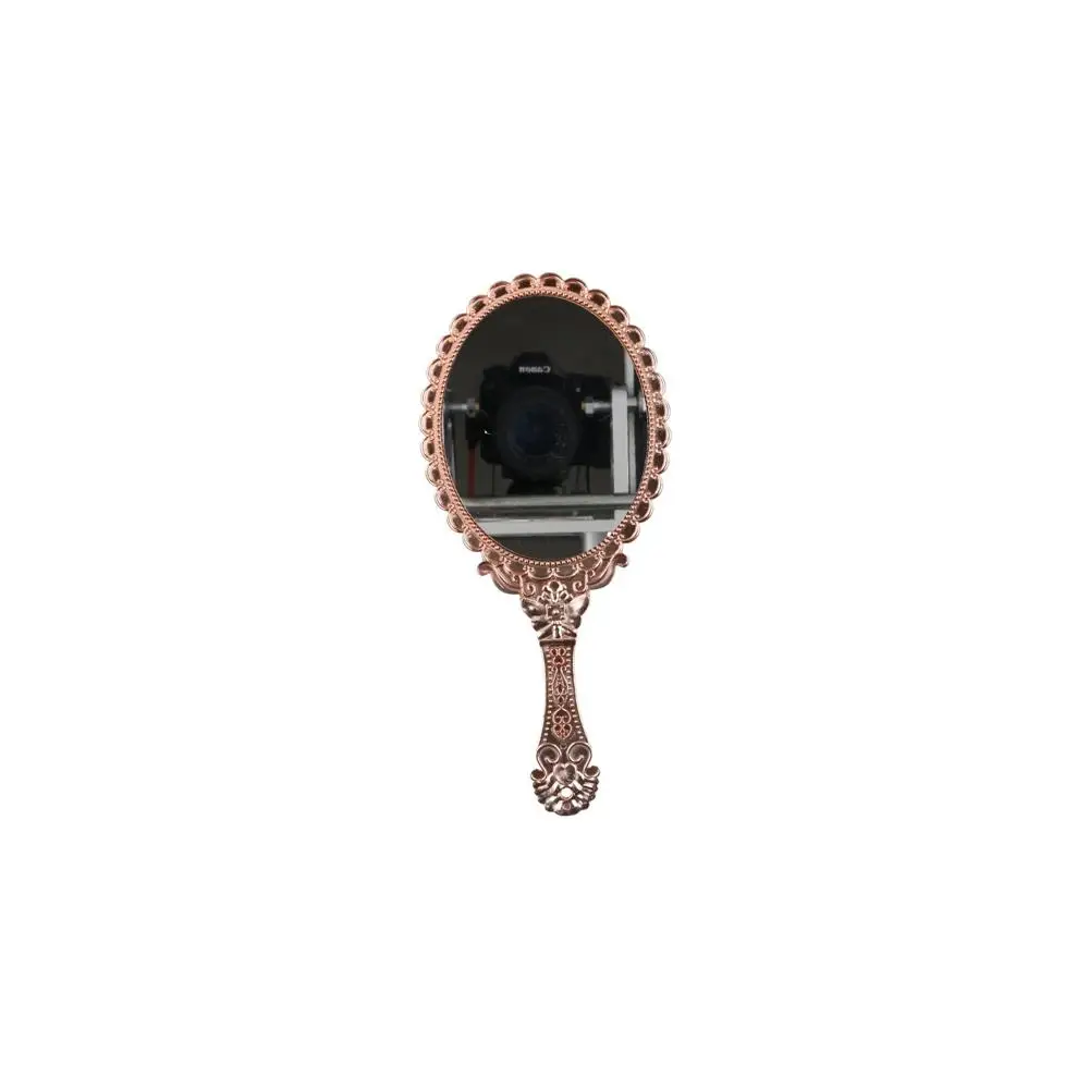 High Definition Handheld Mirror Pattern Handle Easy to Carry Carved Small Mirror Odorless Portable Dressing Mirror Desktop