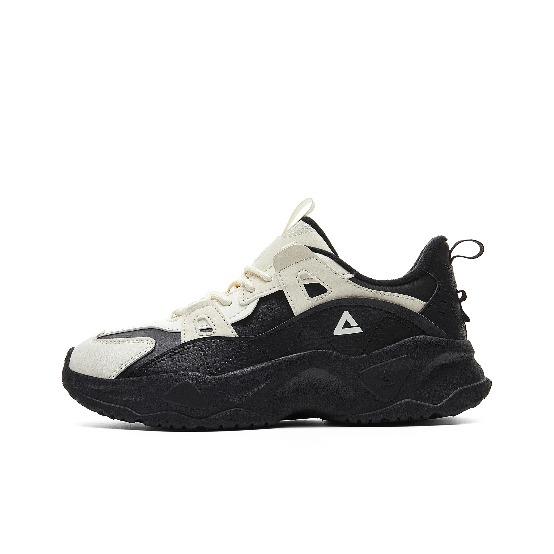 Chaussures décontractées basses pour femmes PEAK, amortissantes, antidérapantes, résistantes à l'abrasion, blanches et noires DM440278/