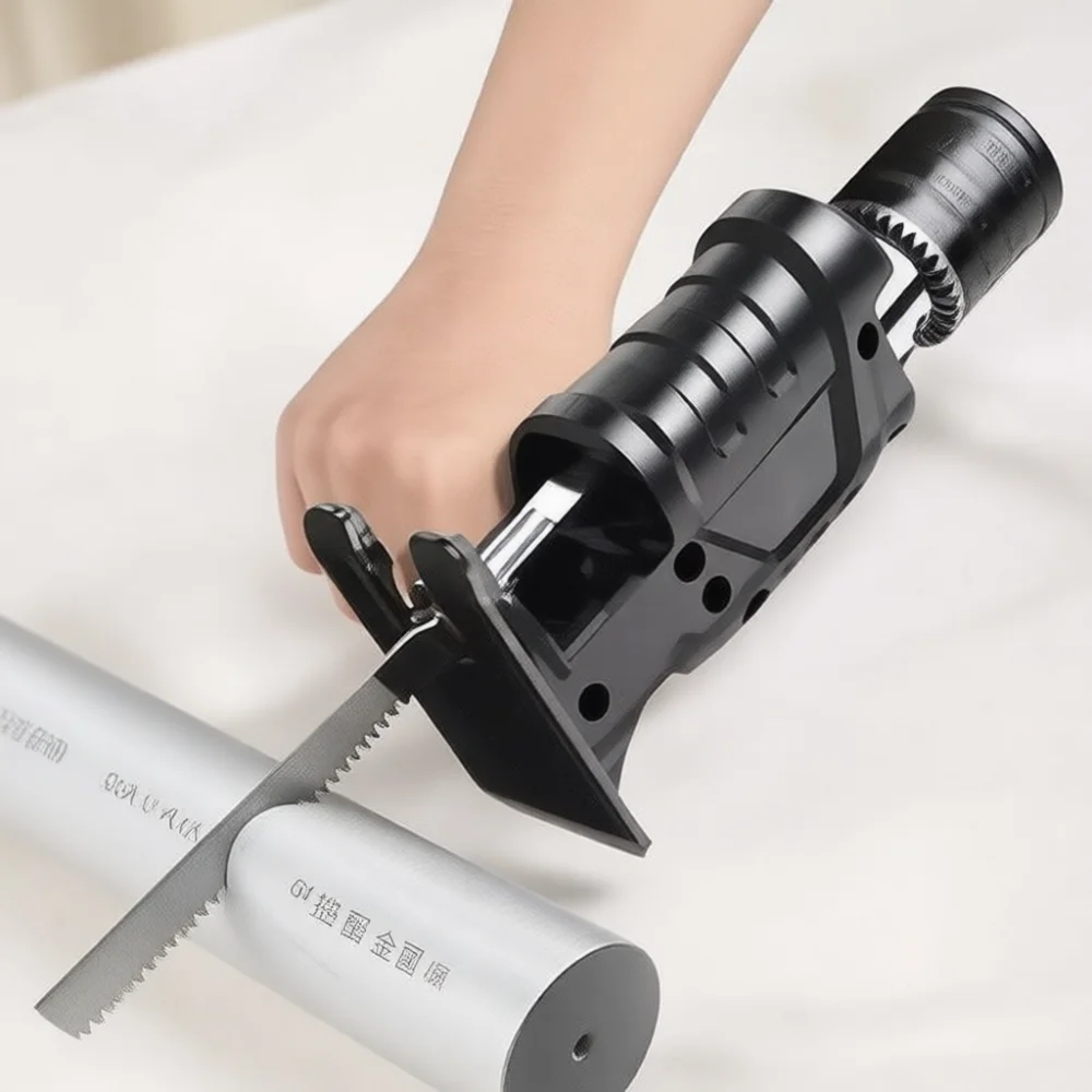 Drill Conversion Head To Reciprocating Saw Attachment Portable Power Tool Accessory For Efficient Wood Plastic Material Cutting