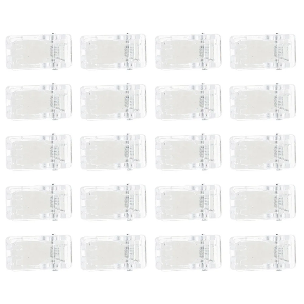 

40Pcs Adhesive Badge Clips Name Tag Id Card Holders Simple Portable Office Event Use Adhesive Clips Spring Clip