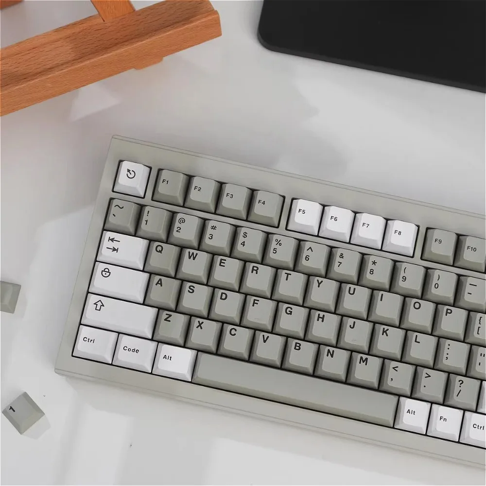

Gray and white keycaps ABS 2-color cherry highly personalized keycaps Mechanical keyboard keycaps for MX switches