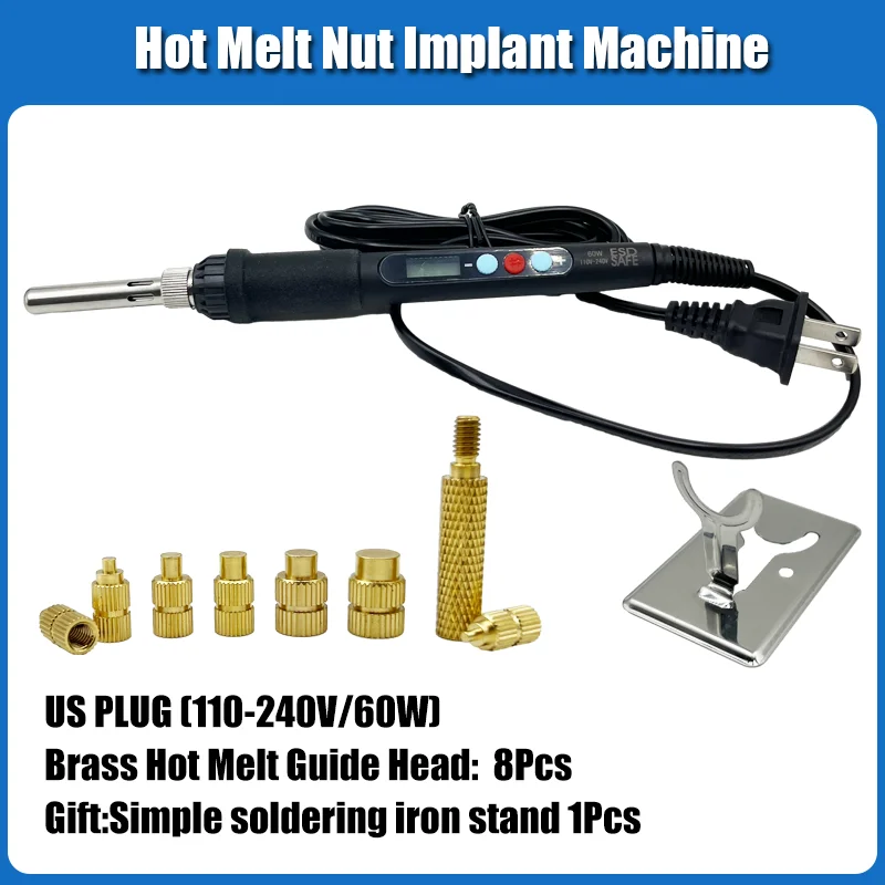 M2 m3 m4 Messing einsatz mutter Edelstahls ch raube Eisens pitze Set Wärme Heiß schmelze Rändel eingebettet Kupfer mutter Schraube des Kunststoff-3D-Druckers – Detail 23