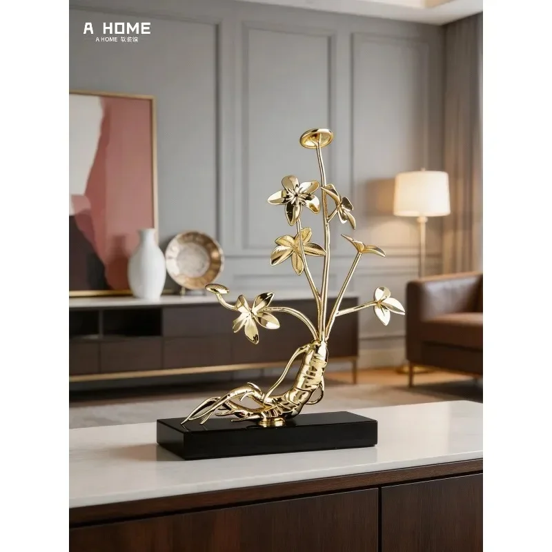 Ginseng Ruyi Ornament Office High-end Decorations Living Room TV Cabinet Wine Cabinet Crafts Opening Housewarming Gifts