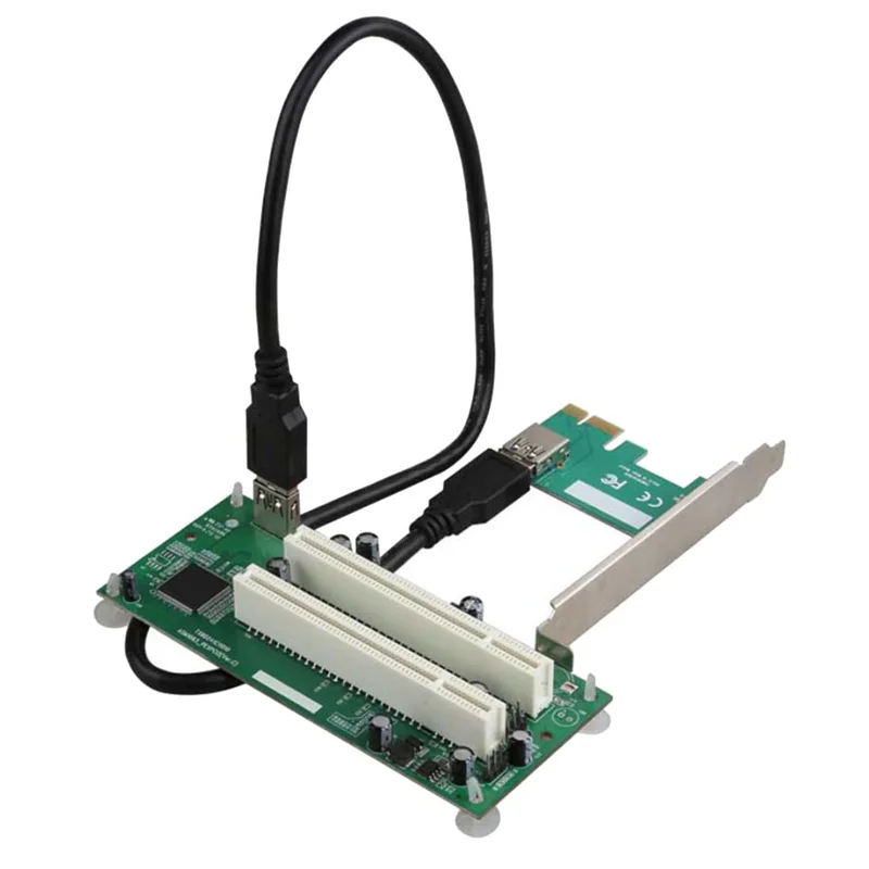 

Desktop PCI-Express PCI-E to PCI Adapter Card PCIe to Dual Pci Slot Expansion Card USB 3.0 Add on Card Convertor