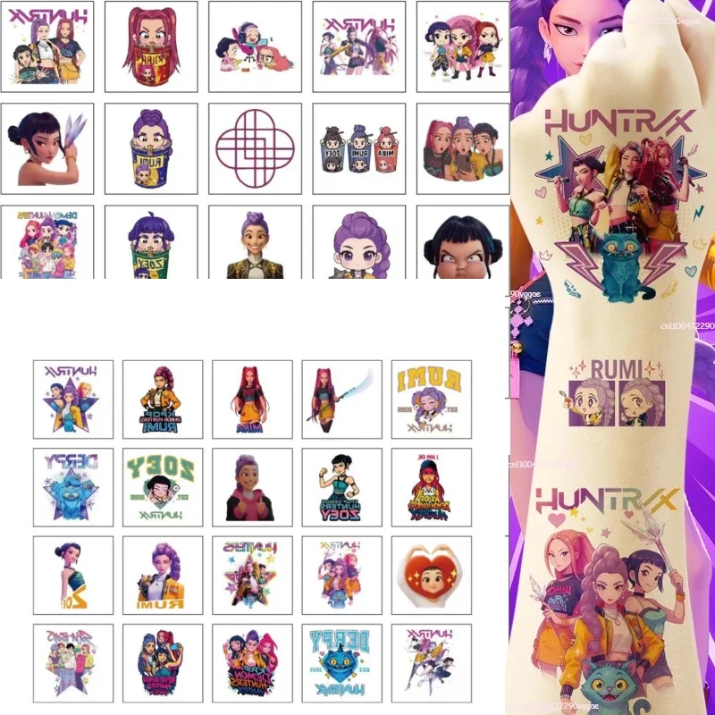 

20Pcs New Cartoon Temporary Tattoo Sticker Rumi Cute Waterproof Tattoo For Funny Party Christmas Birthday Gifts