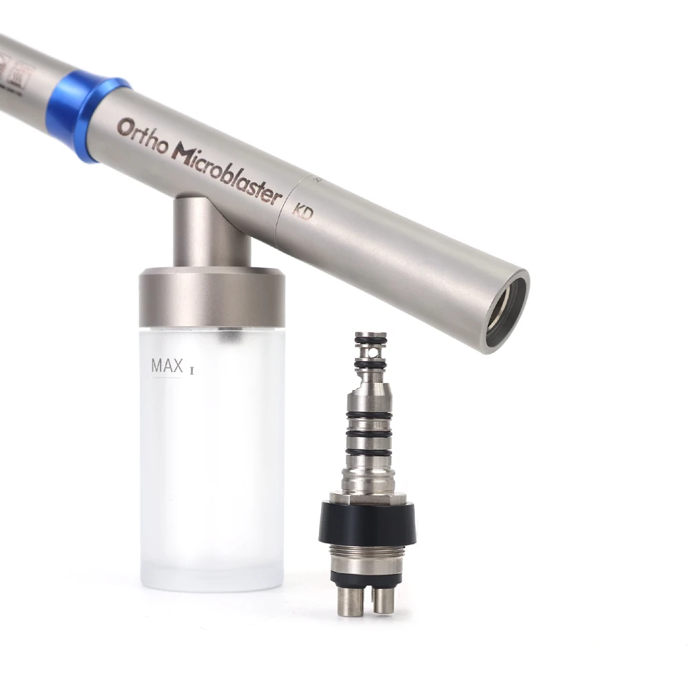 Dental 2in1 Aluminum Ortho Microblaster Water Spraying Microetcher Sandblasting Gun Alumina Air Abrasion Tool Fit KV Coupling