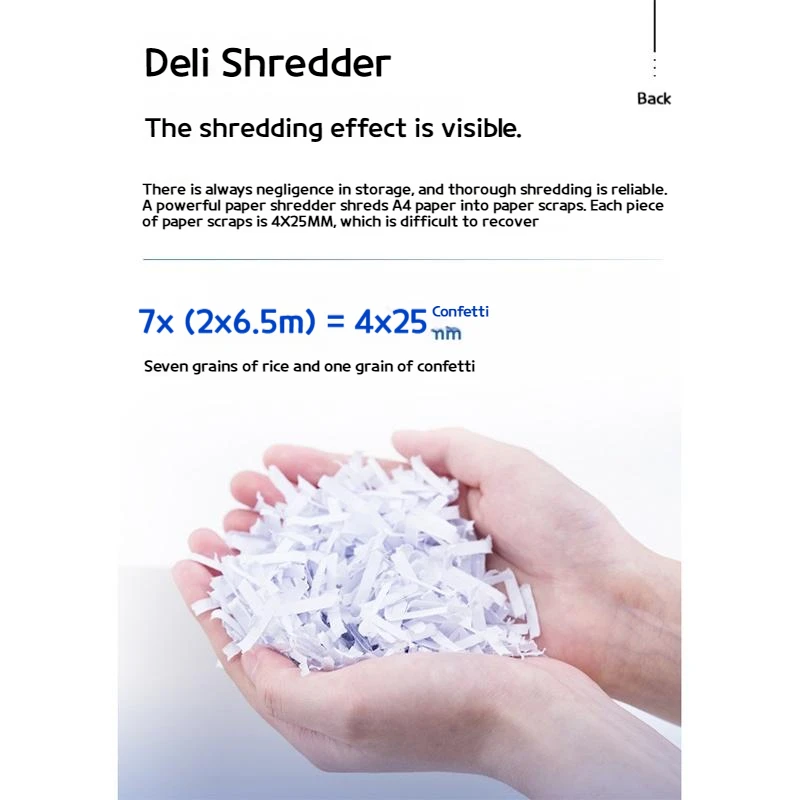 Deli Shredder Office Household Operation Is Simple Electric High-power Shredder Mini-particle Commercial Financial Shredder.