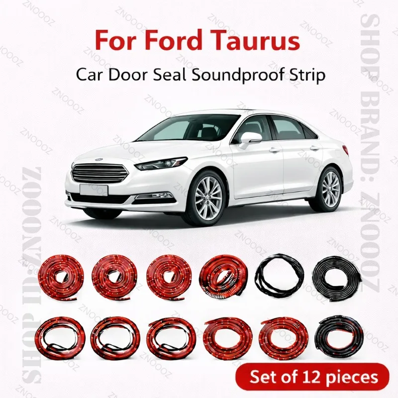 

For Ford Taurus Car Door Seal Strip Rubber Double Layer Soundproof Dustproof Waterproof Door Weatherstrip 12PCS Set
