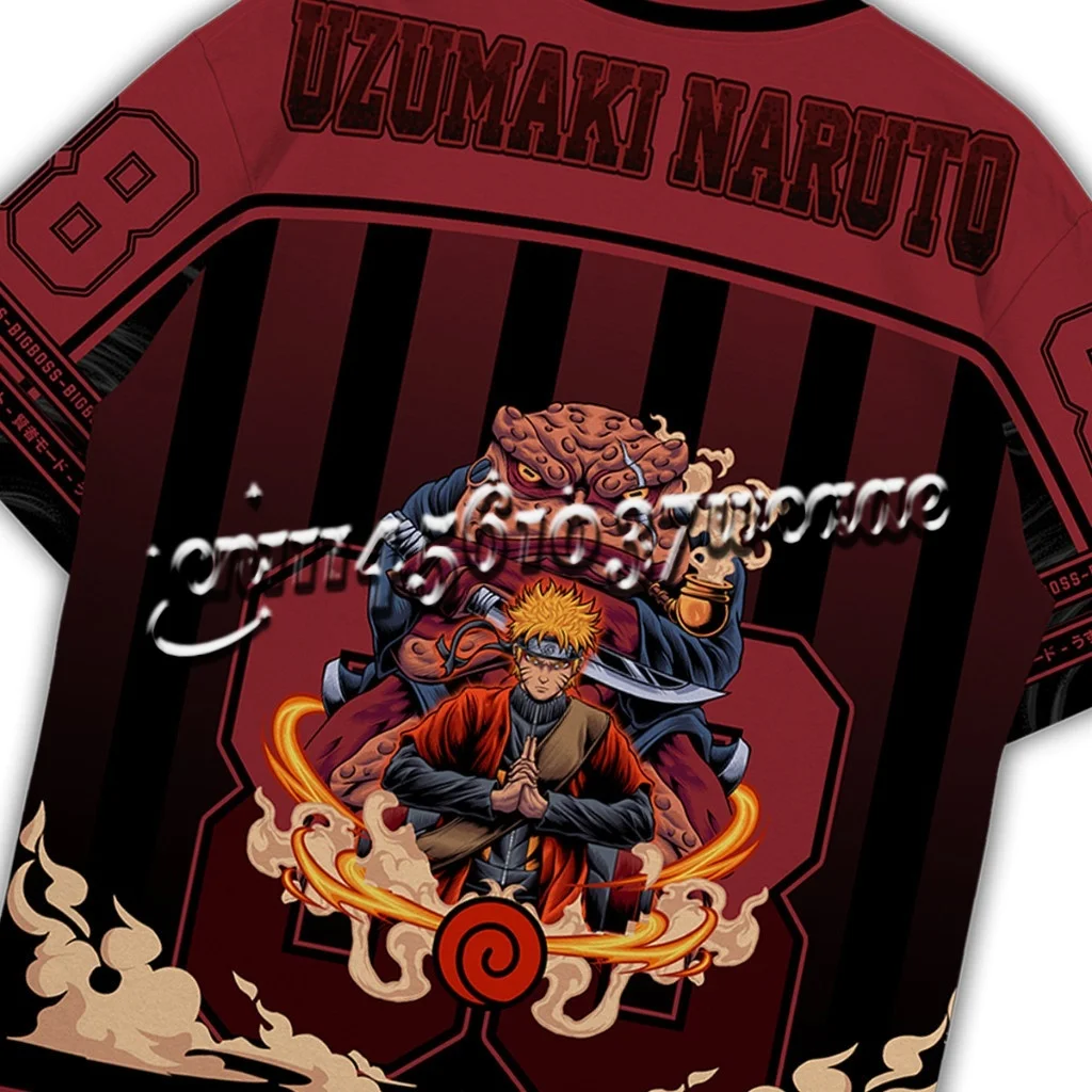 Anime Hokage Whirlpool Naruto/Fairy Mode Theme Unisex Jerseys Casual Sports Loose T-shirt Summer 2026 Family Matching