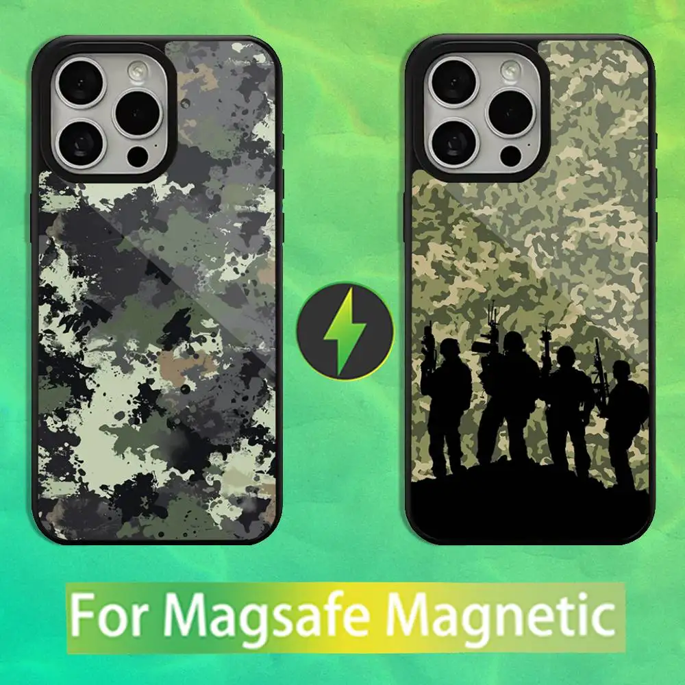 

A-Army C-Camouflage Phone Case For iPhone 16,15,14,13,12,11,Pro,Max,Plus,Mini,Magsafe,Magnetic Wireless Charging Case
