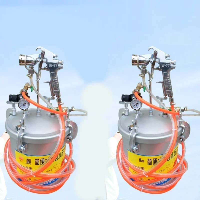 

Tuya10 Liters Of Up And Down Discharge Pressure Paint Spraying Tank Pressure Tank With RegulatorGun Nozzle Paint Spraying Machin