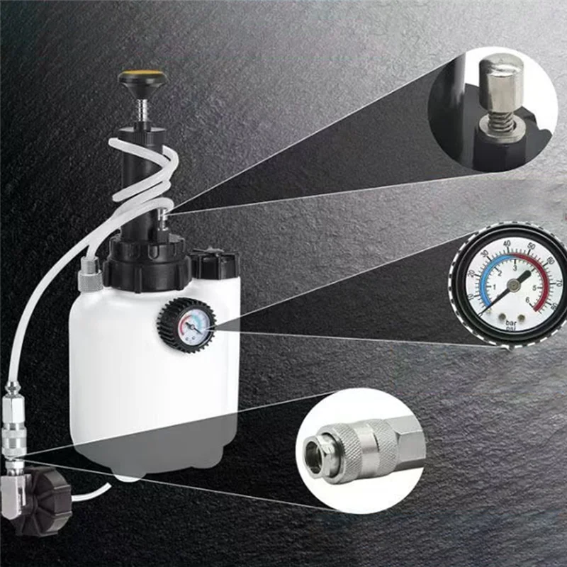 

QB-3L Car Brake Fluid Bottle Vacuum Pump Pressure Bleeding Changer Vacuum Pump Manual Car Brake Bleeder Kit With1l Oil Bottle Fl