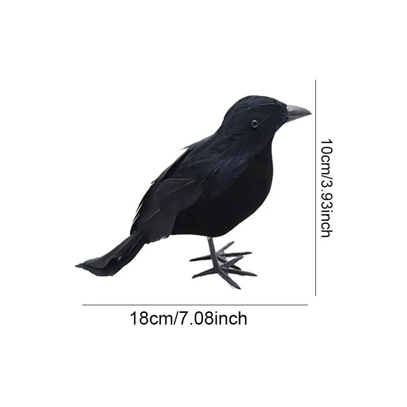 Realistic Artificial Crows Party Ornament Halloween Decorations 2023 Halloween Party Props Horror Crow Decoration