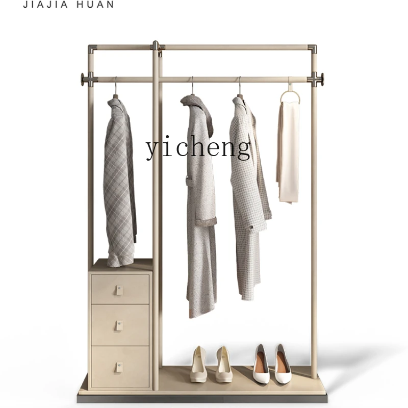 

Yy Stainless Steel Multi-Functional Combination Household Floor Clothes Rack Leather Shelf