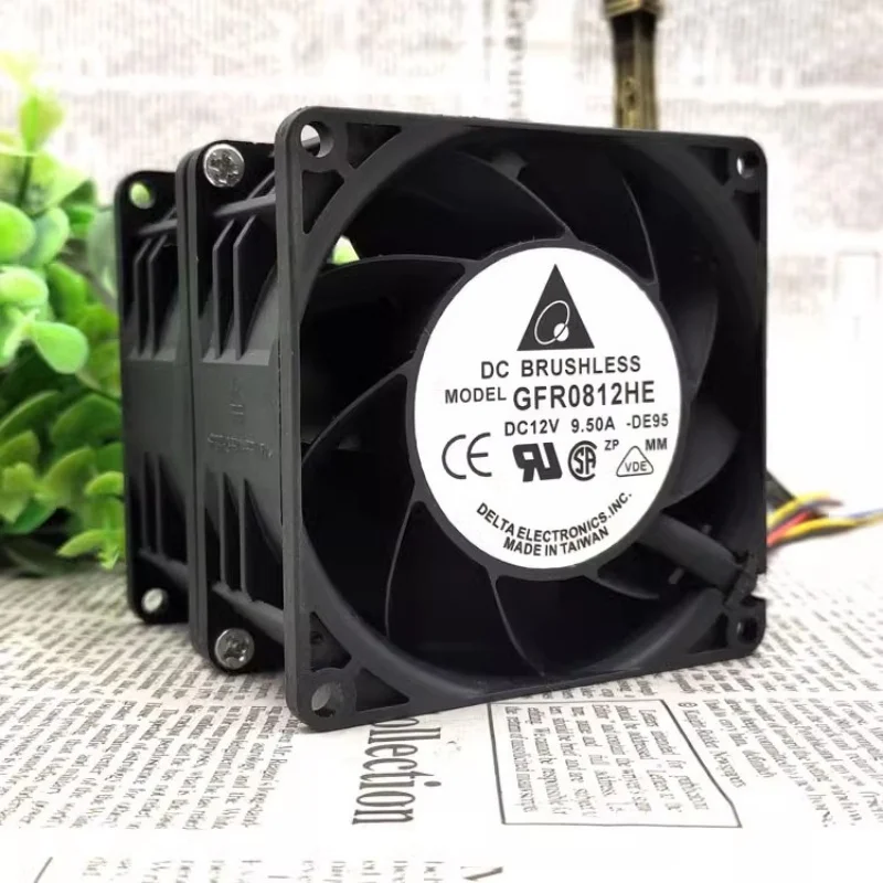 GFR0812HE 12V 9,5A 8cm 8080 30000 obr./min podwójny silnik samochodowy turbodoładowany przemocny wentylator — zdjęcie produktu 4