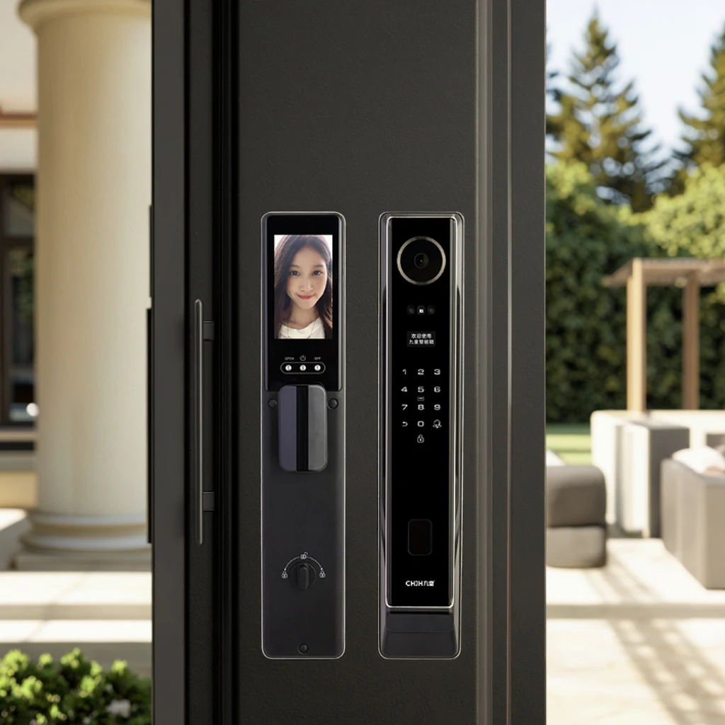Modern Style Intelligent WiFi Connected Stainless Steel Door Lock Waterproof Exterior Smart Lock with Cloud Data Storage Options