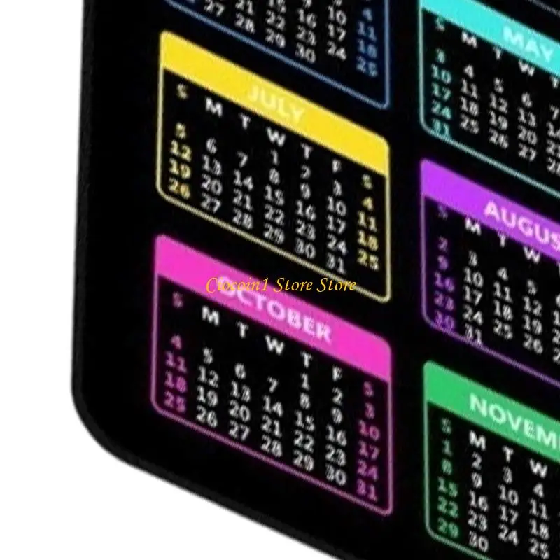 A3PC 2026 Office Home Gaming Mouse Pad Full Year Calendar Design Anti Slip
