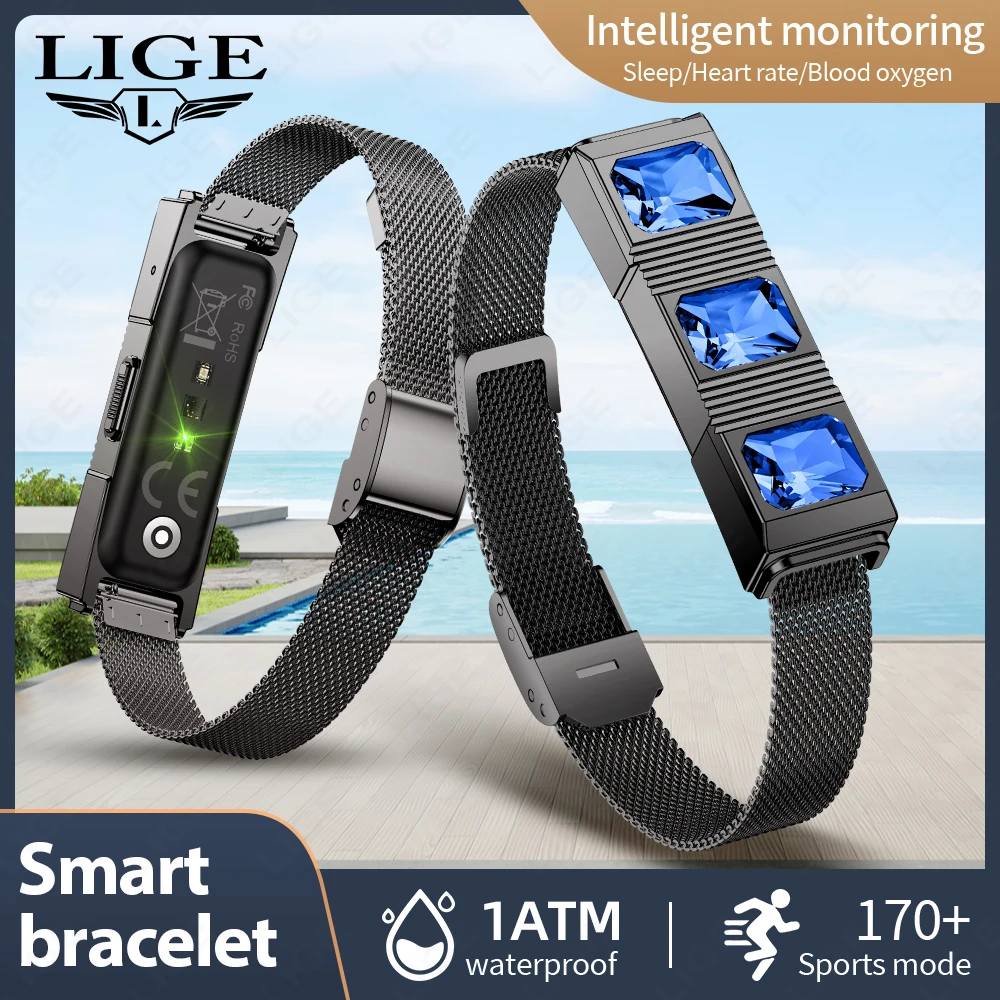 

Новинка 2024 года, умный браслет для мужчин и женщин, умные часы с напоминанием о вызове, водонепроницаемый монитор сердечного ритма, браслет, спортивный фитнес-браслет, женский и мужской