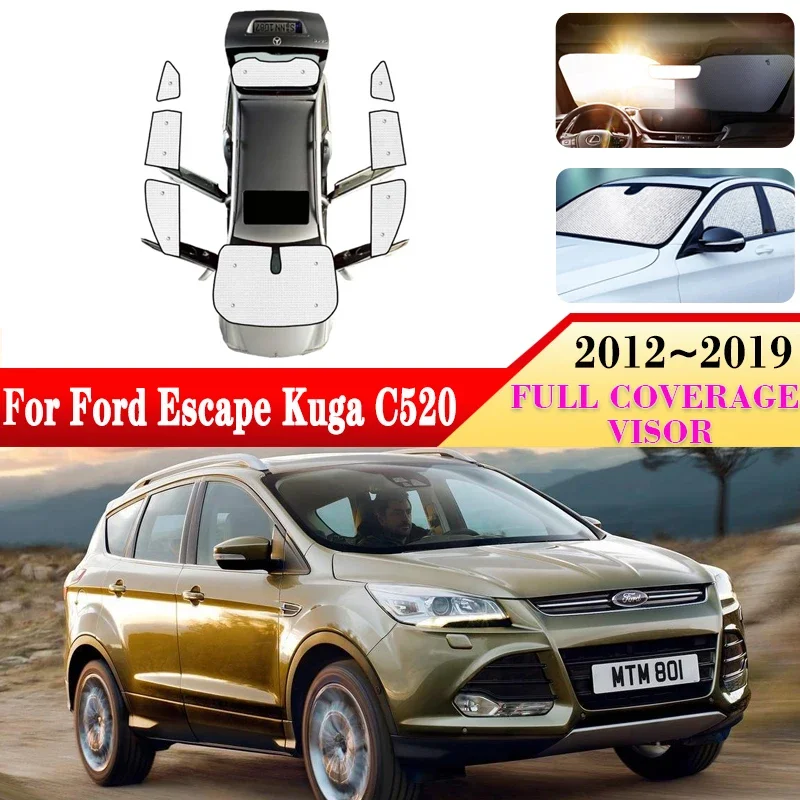 

Автомобильный козырек от солнца с защитой от УФ-лучей для Ford Escape Kuga C520 2013 Аксессуары 2012-2019 боковое окно Защита от солнца на лобовое стекло аксессуары