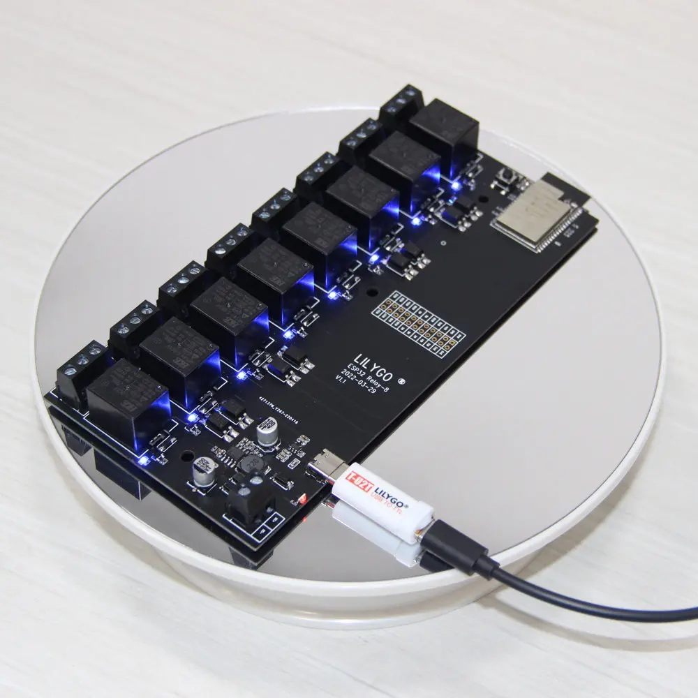 LILYGO T-Relay ESP32 8-Channel 5V DC Relay, IoT Relay