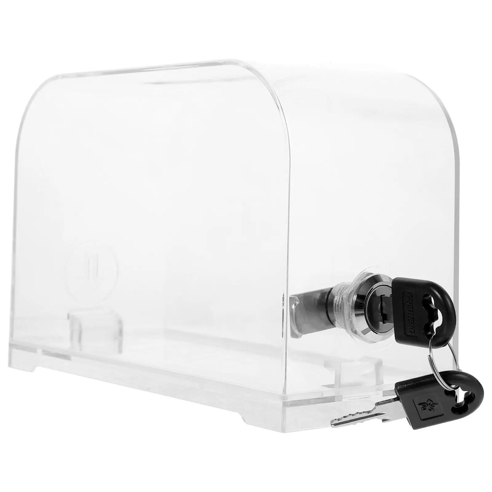 Premium Acrylic Business Card Holder Box Desktop Card Storage Organizer for Office Use Large Capacity Secure Lock Design Neat