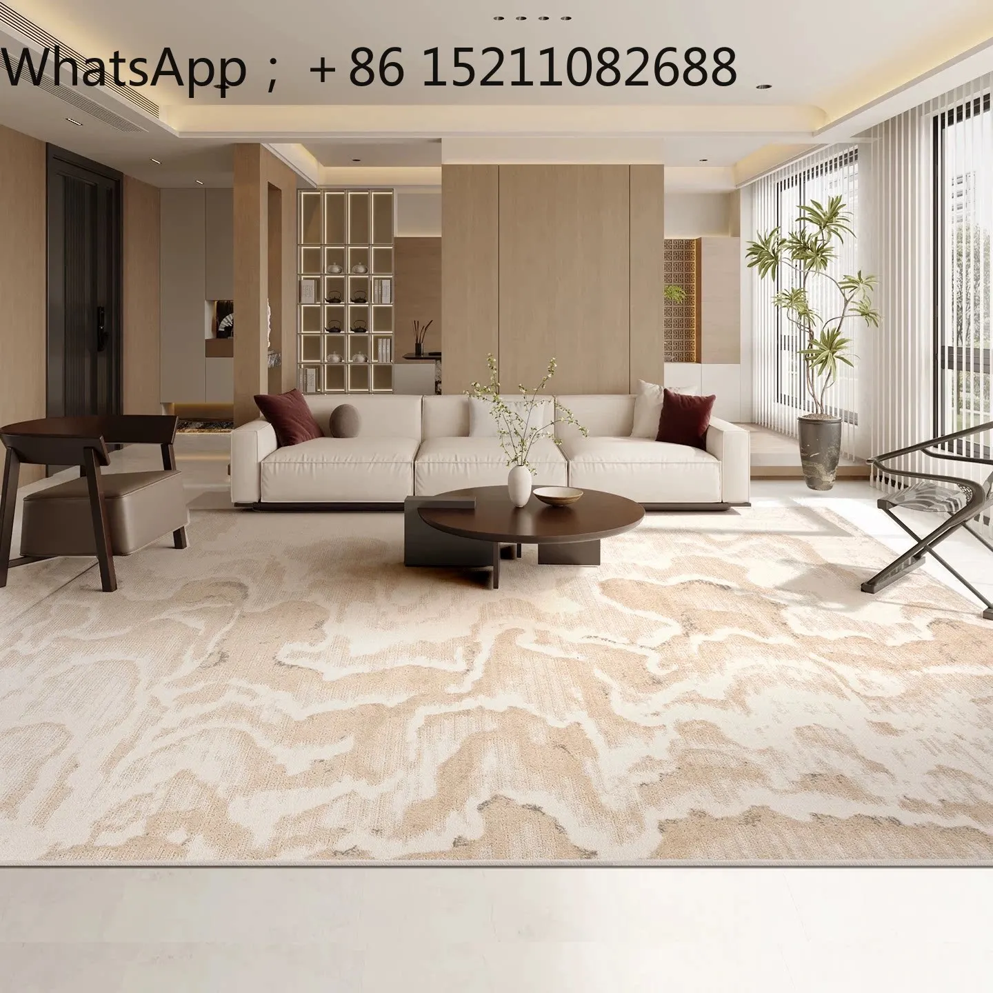 SCY living room carpet modern simple household coffee table blanket high-end log wind light luxury sofa blanket