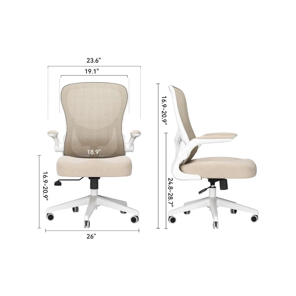 Grey Game Chair Special Breathable Mesh Computer Chair With Adjustable Lumbar Support Office Desk Chairs With PU Silent Wheels