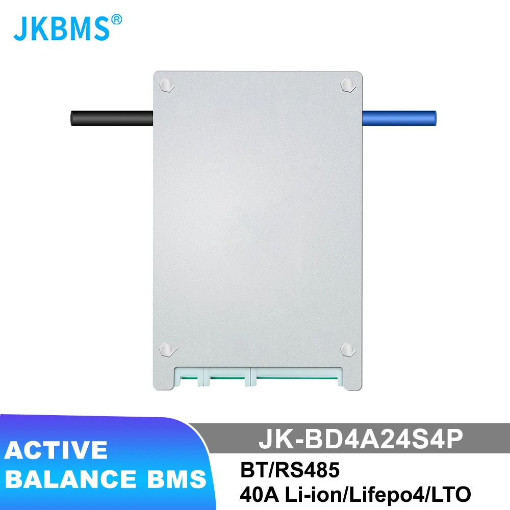 JKBMS Smart BMS BD4A24S4P 4S 6S 8S 17S 20S 24S For Lithium Battery With Bluetooth Same0 Port Temp Sensors RS485 Balance