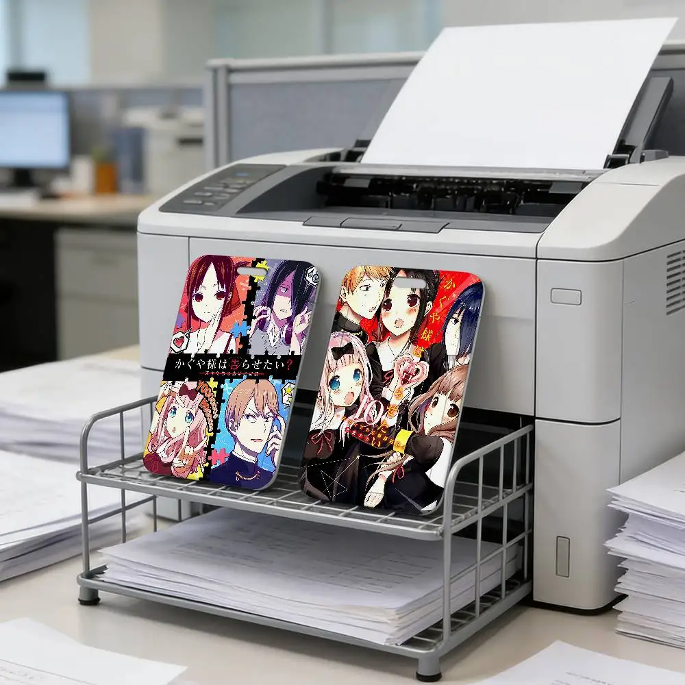 Kaguya Sama Love Is War 1 Pcs Sliding ID Badge Holder with Clear Window ID Card Protector for Office School Staff Student