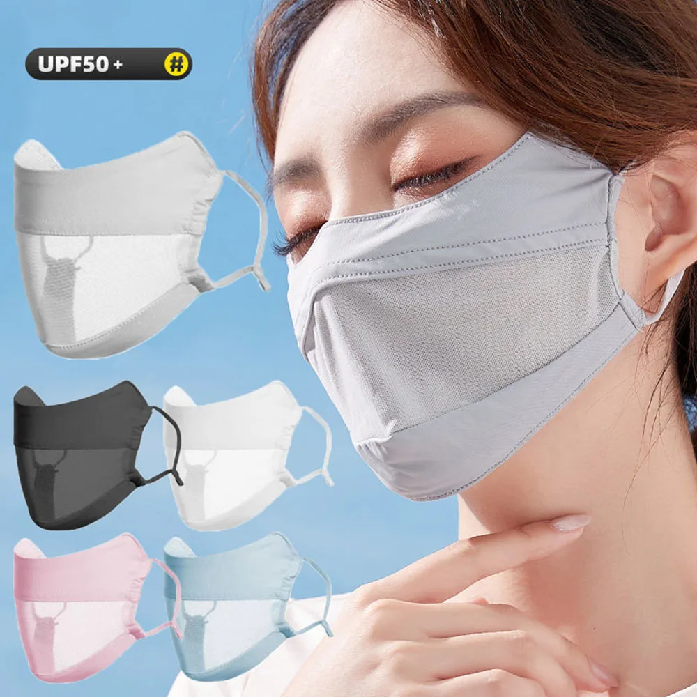 

Sun Protection Mesh Face Cover Sunscreen Face Mask Anti-UV Face Cover Ice Silk Mask Eye Corner Protection Thin Adjustable Summer