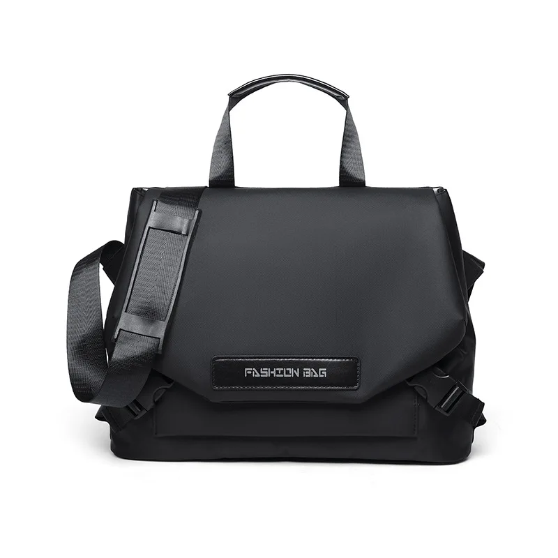 Cross-border men's shoulder bag casual simple function messenger business commuter men's arge capacity leather film messenger
