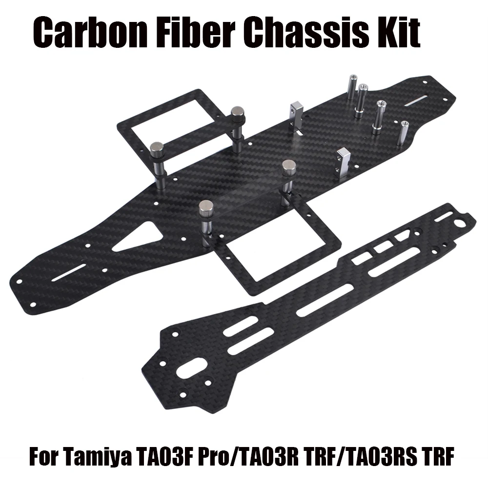 

Carbon Chassis Frame Kit for Tamiya TA03F PRO/TA03R TRF/TA03RS TRF Lower Deck Upgrades Parts