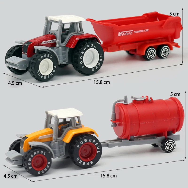 1 Stück Mini-Landwirtschaftsfahrzeuge, Diecast-Trägheitsauto, Spielzeugmodell, technischer Sprinkler, Automodell, Traktor, technisches Modell für Kinder, Geschenk